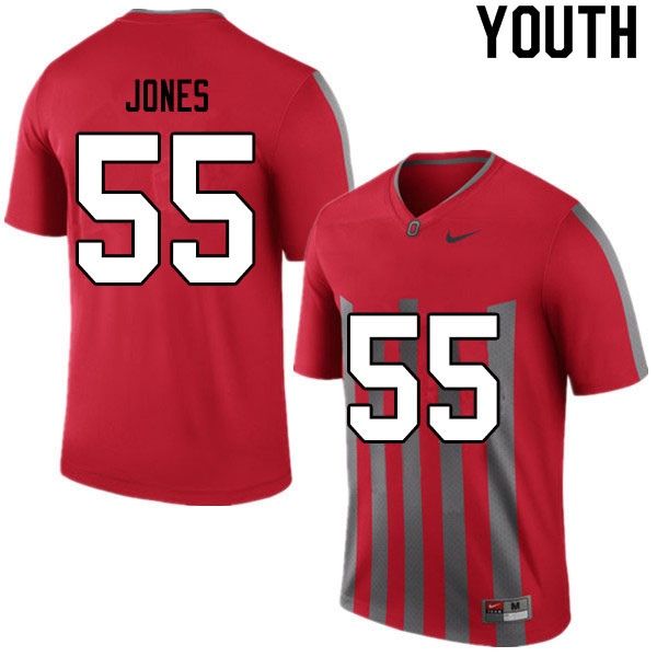 Youth #55 Matthew Jones Ohio State Buckeyes College Football Jerseys Sale-Retro